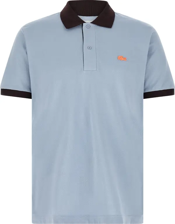 Blue Cotton Polo Shirt
