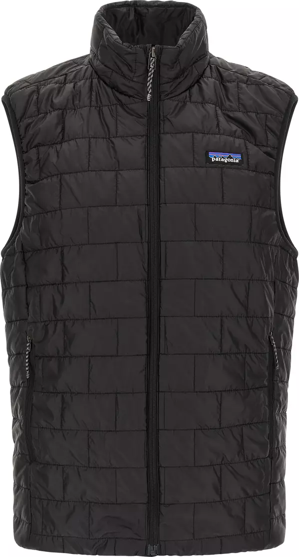 Black Polyester Sleeveless Jacket