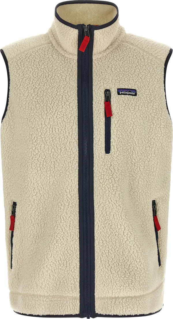 Beige Polyester Sleeveless Jacket