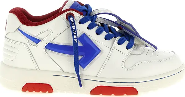 Blue Leather Athletic Sneakers