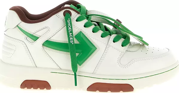Bicolor Leather Athletic Sneakers