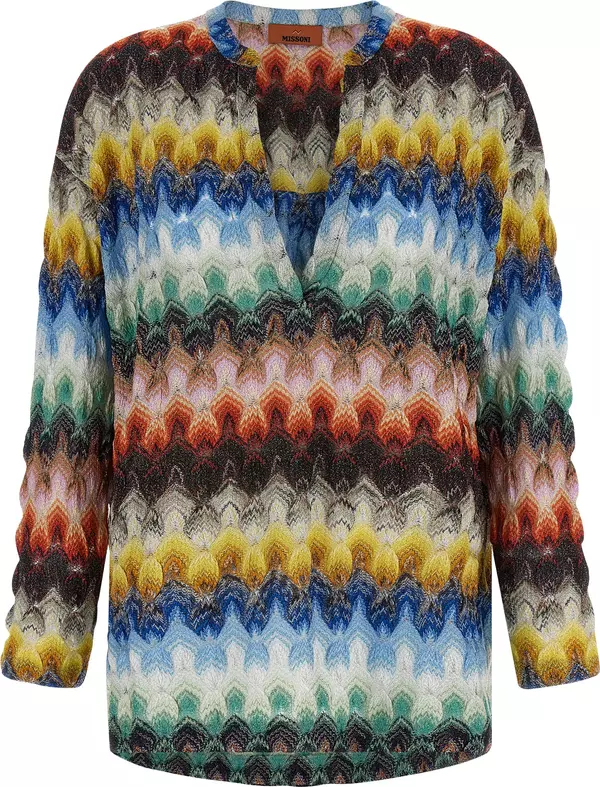 Multicolor Viscose Blouse