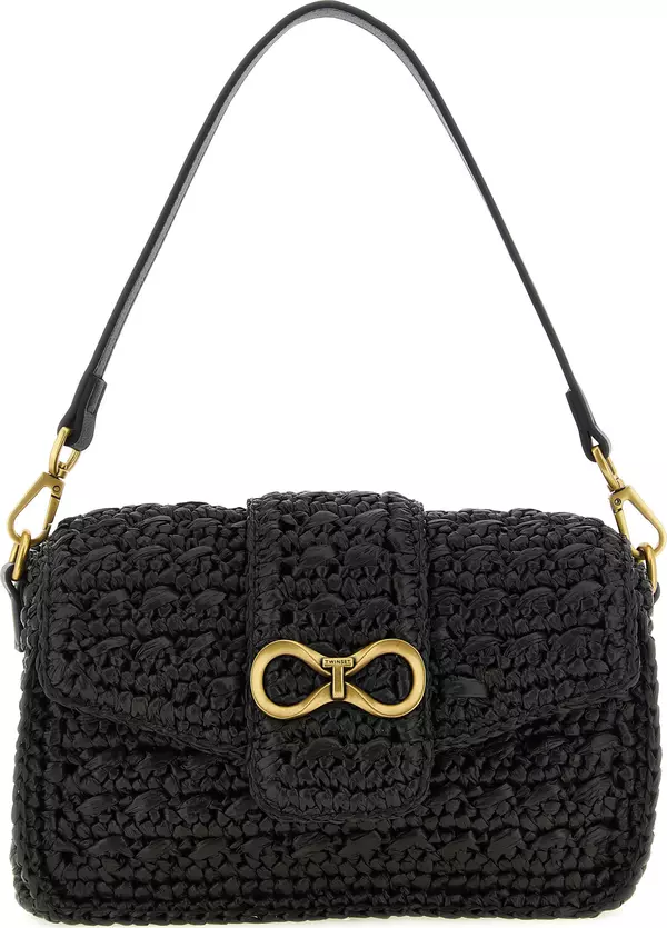 Black Polypropylene Crossbody Bag