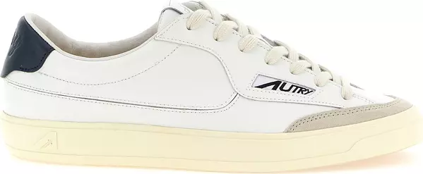 White Cowhide Low Top Sneakers