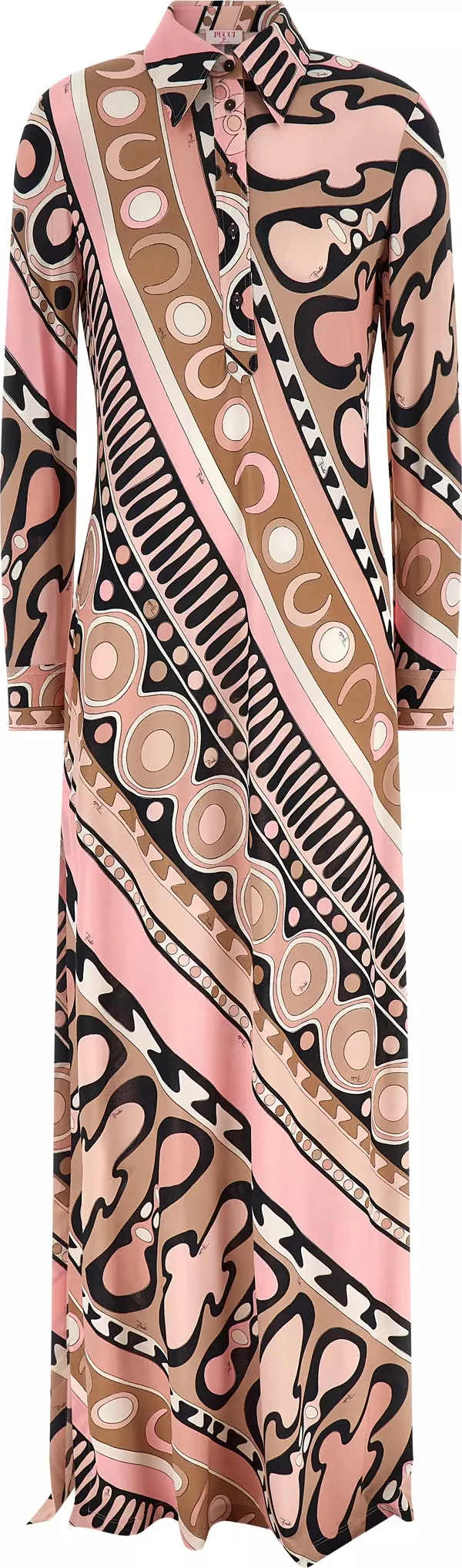 Multicolor Viscose Long Dress