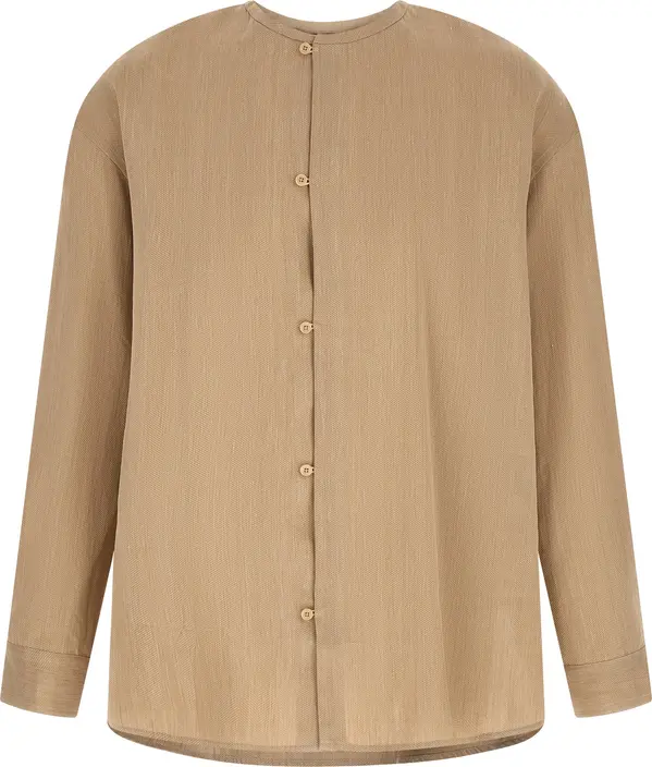 Beige Linen Blouse