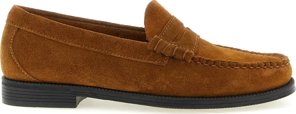 Brown Cowhide Slip-On Loafers