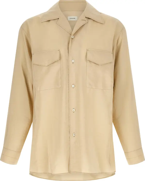Beige Silk Blouse