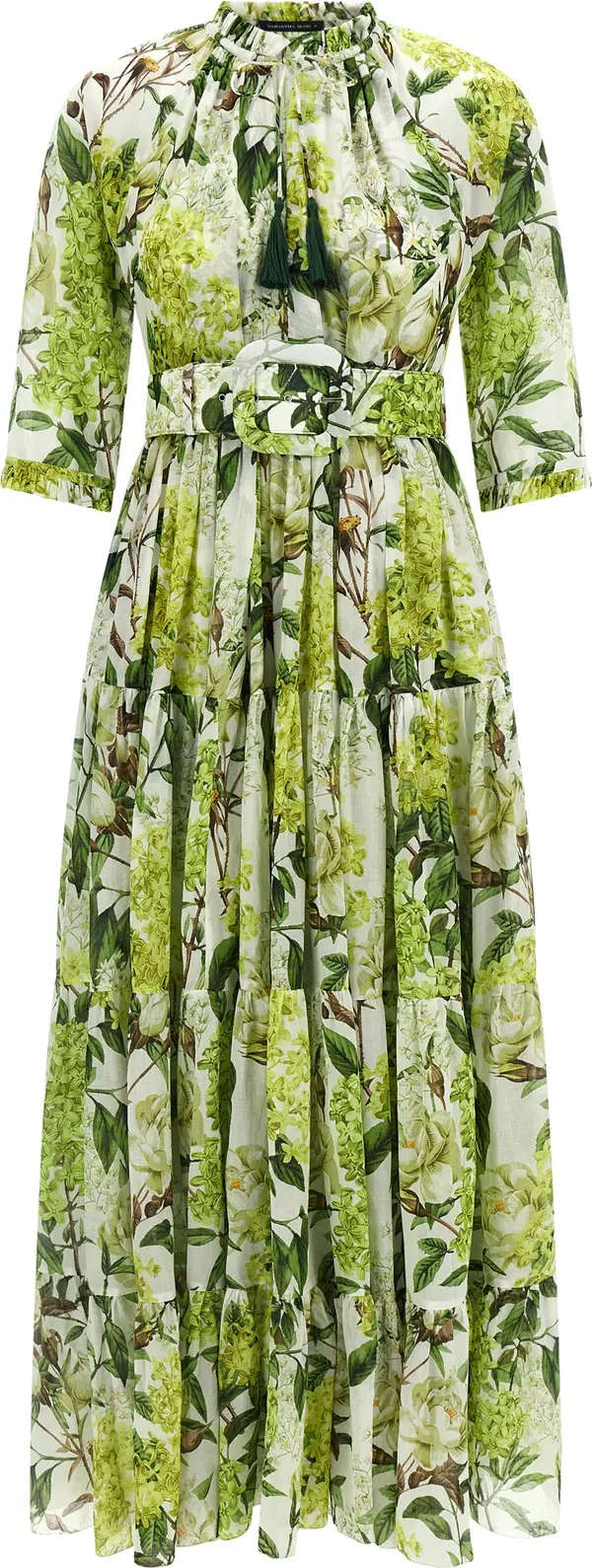 Bicolor Cotton Long Dress