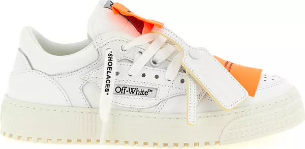 White Calfskin Athletic Sneakers