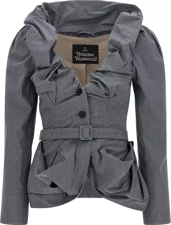 Gray Cotton Blazer