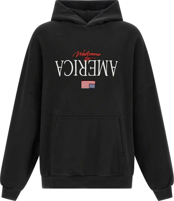 Black Cotton Sweatshirt