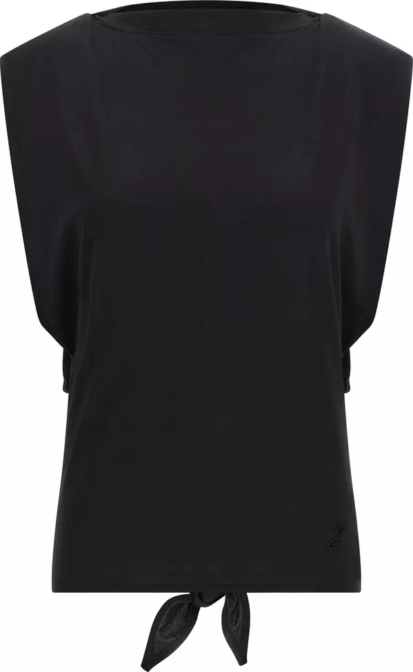 Black Paper Sleeveles T-Shirt