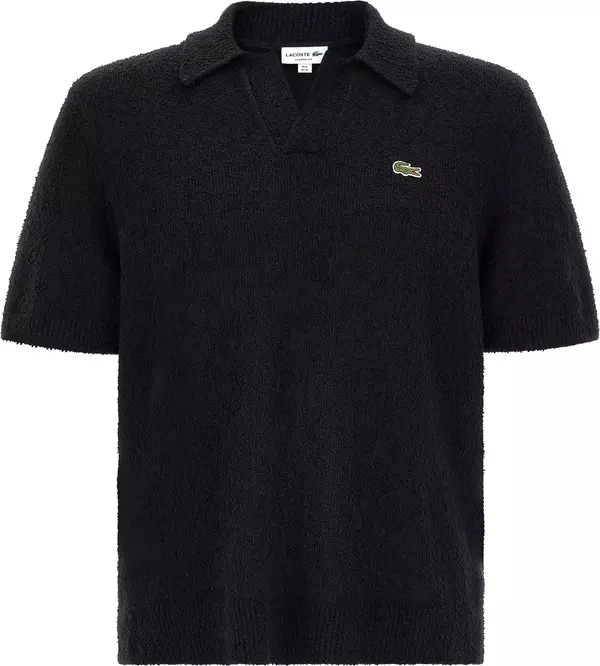Black Cotton Polo Shirt