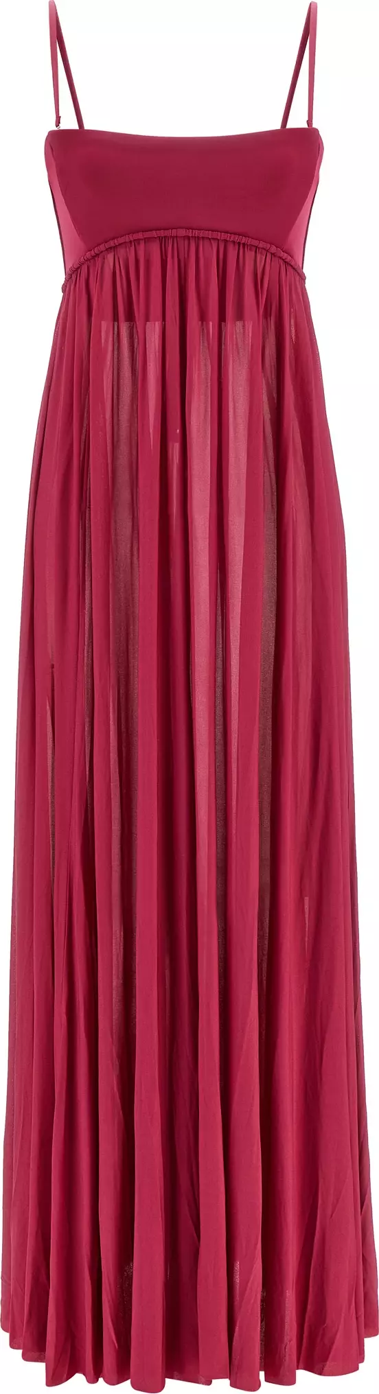Fuchsia Viscose Long Dress