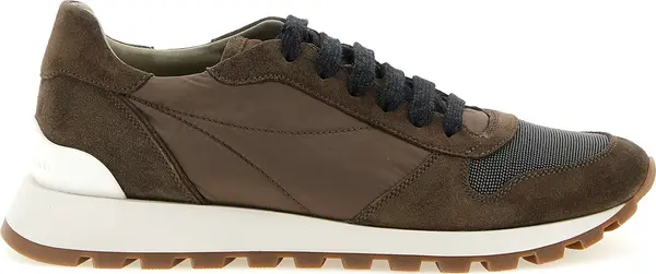 Bicolor Calfskin Athletic Sneakers
