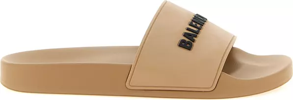 Beige Plastic Slides