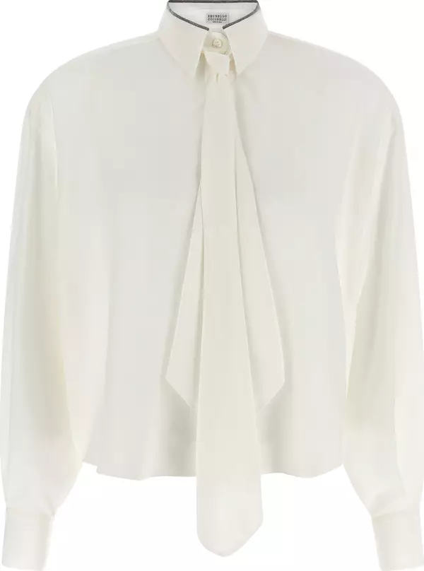 White Silk Blouse