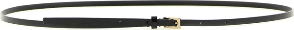 Black Calfskin Thin Belt