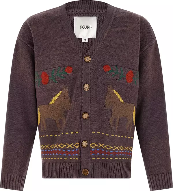 Brown Cotton Cardigan