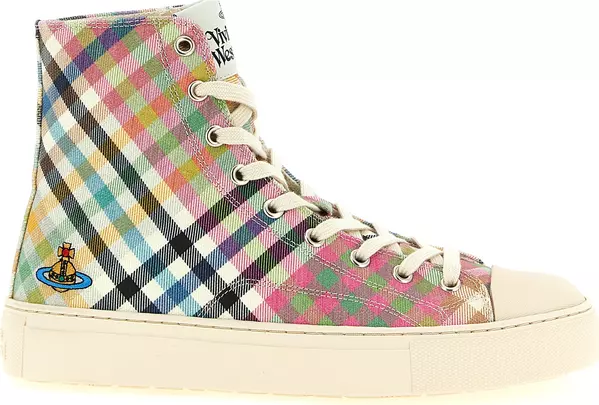 Multicolor Cotton High Top Sneakers