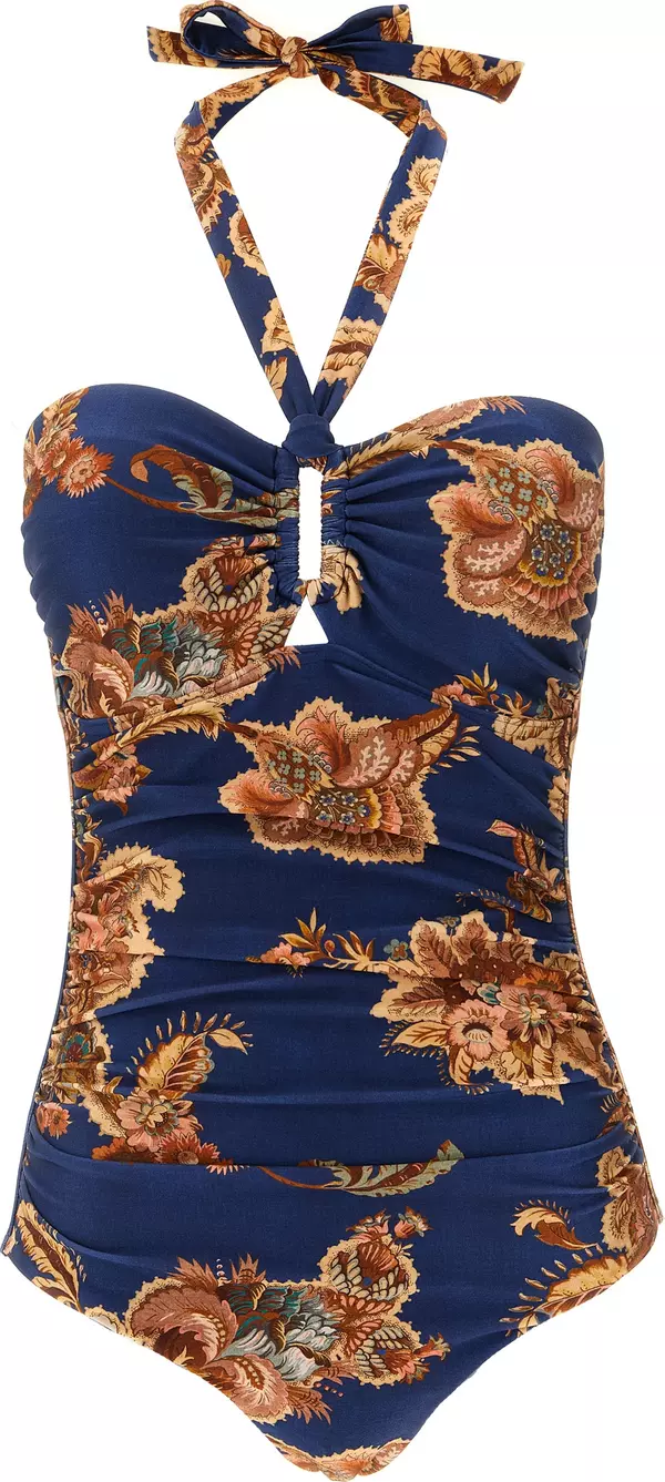 Multicolor Polyamide One-Piece Swimsuit