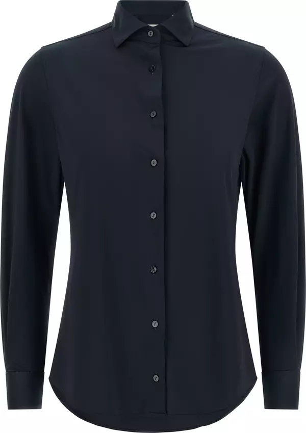 Blue Polyamide Blouse