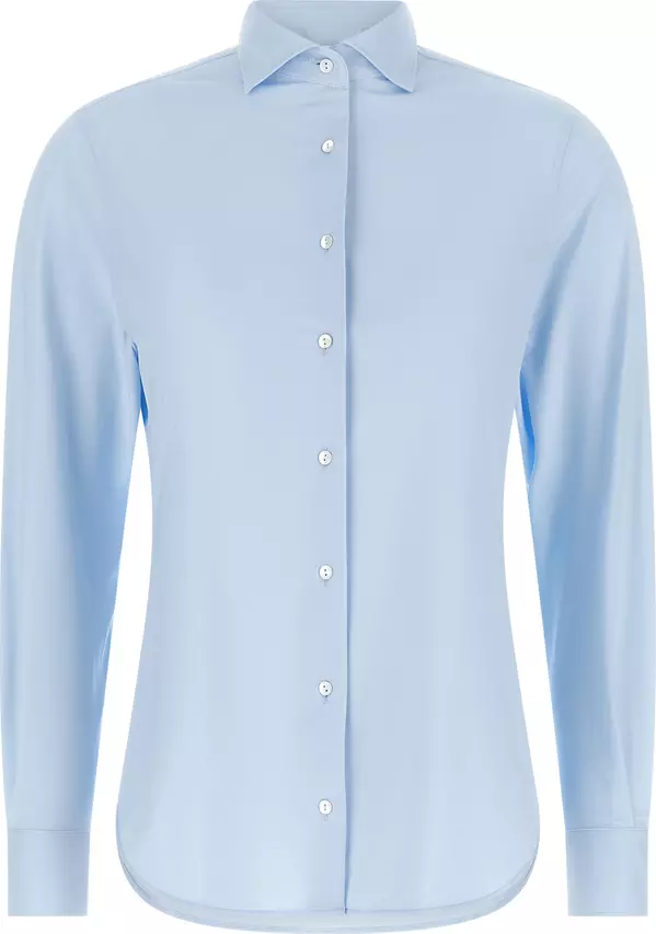 Blue Polyamide Blouse