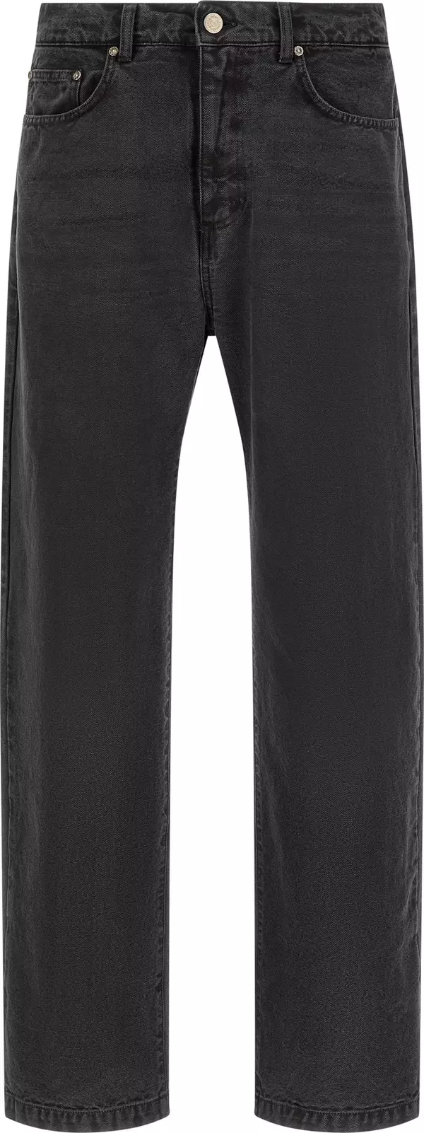 Gray Organic Cotton Straight-Leg Jeans