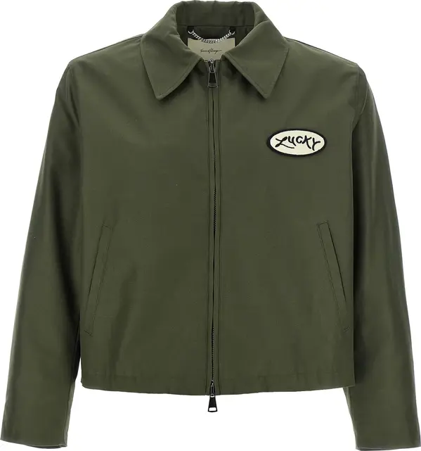 Bicolor Polyester Full-Length Jacket