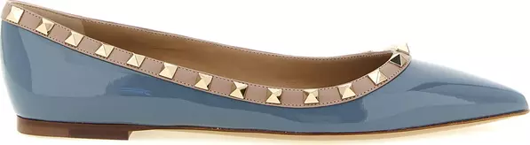 Gray Leather Ballet Flats