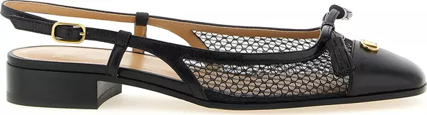 Black Leather Ballet Flats