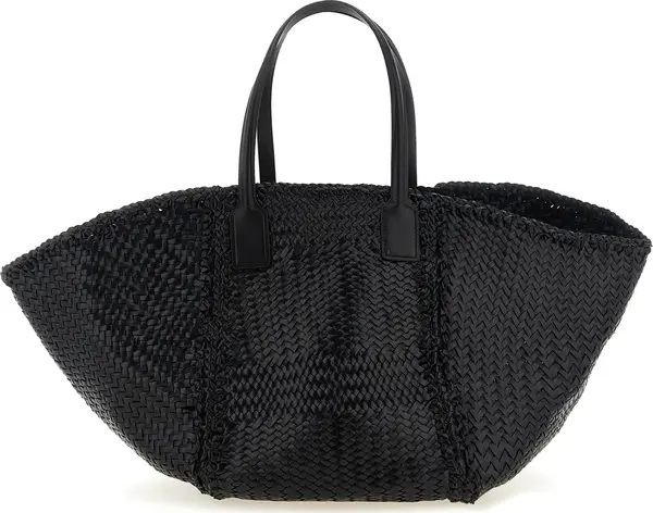 Black Calfskin Tote Bag
