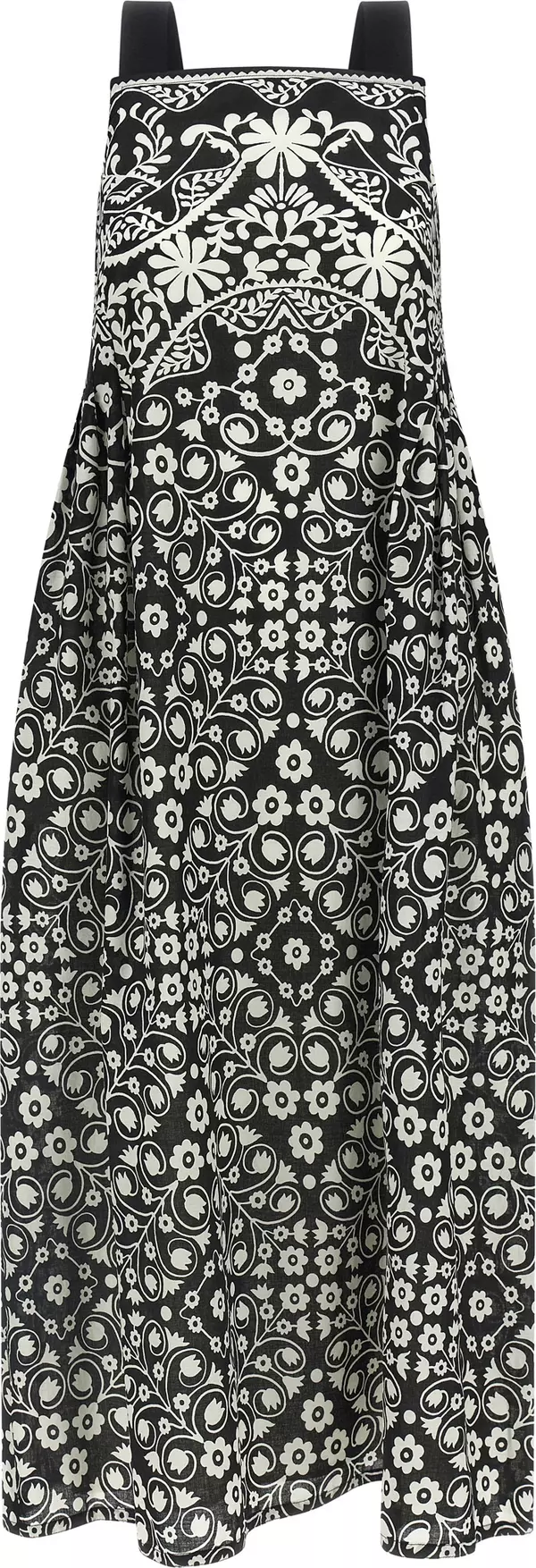 Bicolor Cotton Long Dress