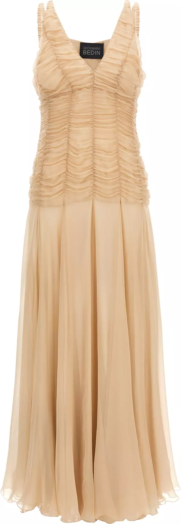 Multicolor Silk Long Dress