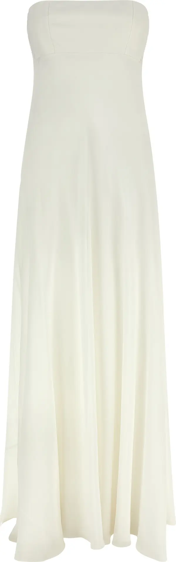 White Silk Long Dress