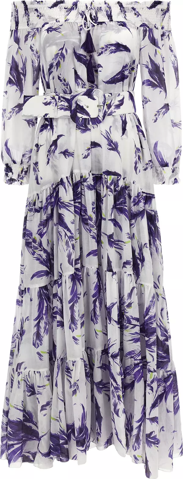 Purple Cotton Long Dress