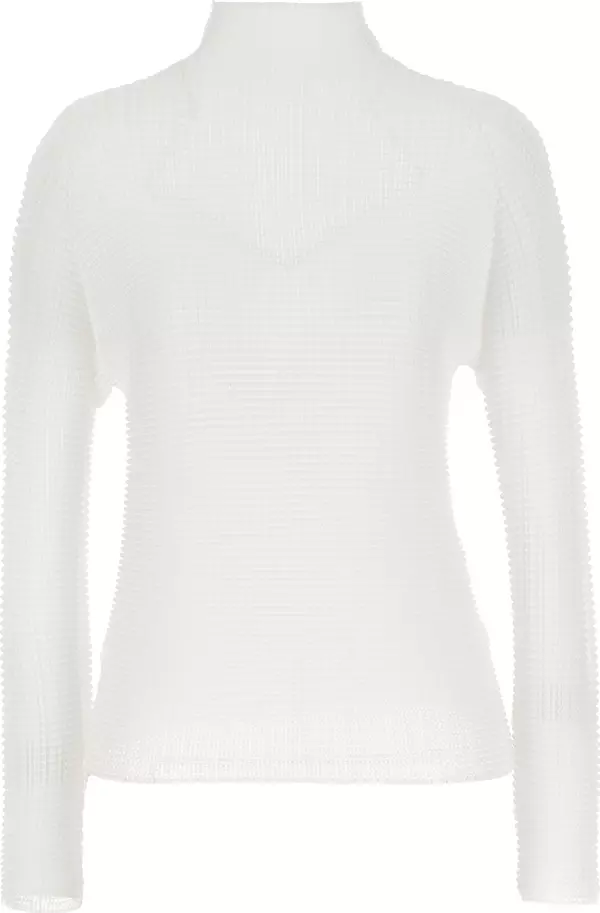 White Polyester Cardigan