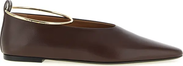 Brown Goatskin Ballet Flats