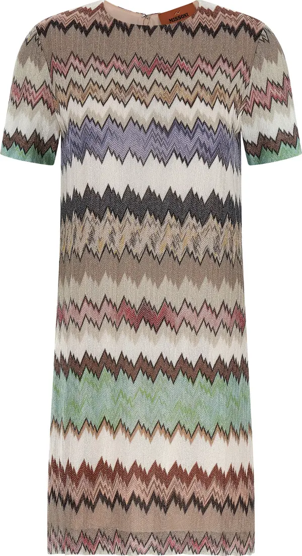 Multicolor Viscose Short Dress