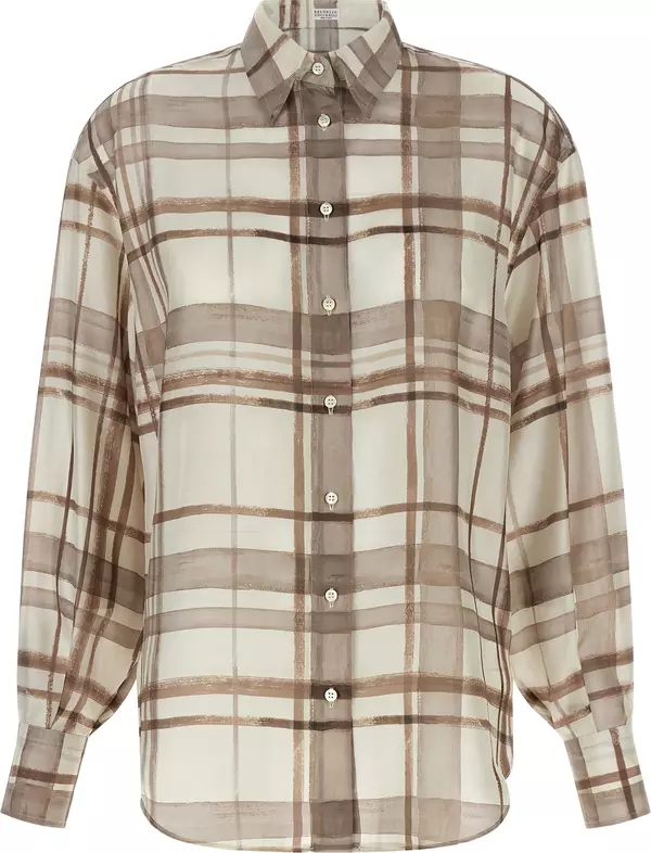 Beige Silk Blouse