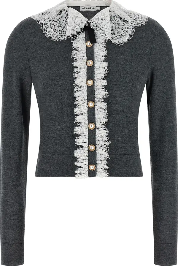 Gray Wool Cardigan