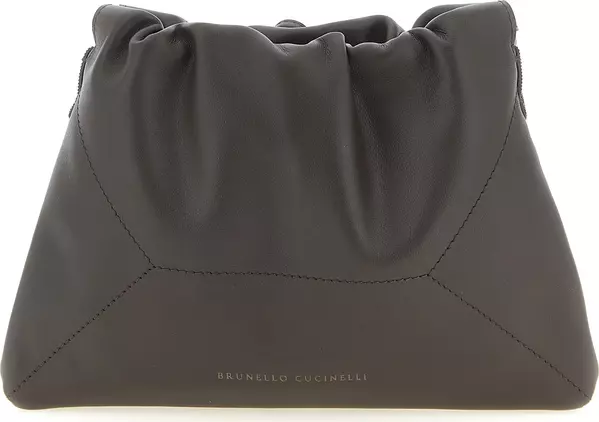 Brown Calfskin Clutch Bag