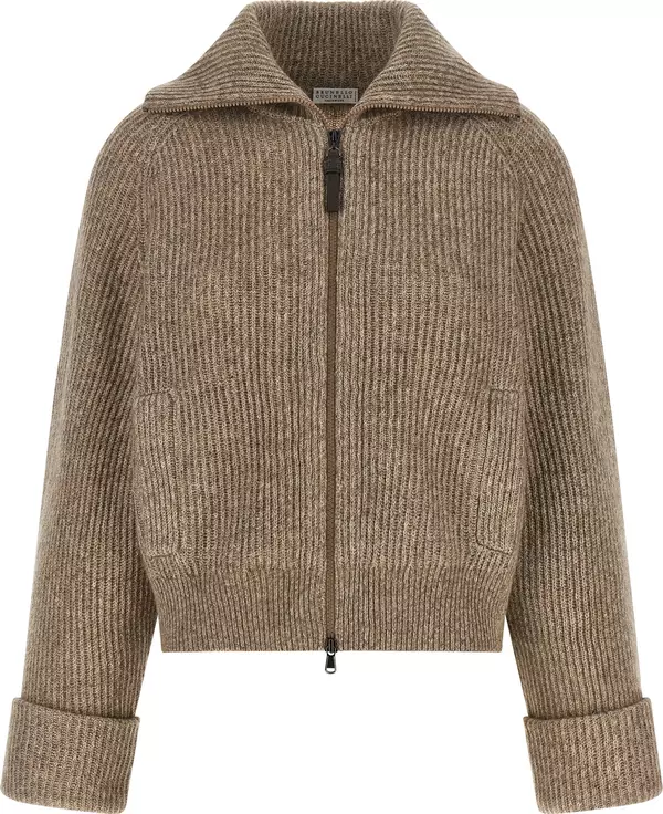 Beige Cashmere Cardigan