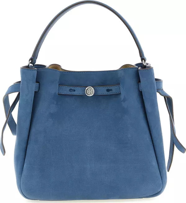 Blue Lamb Leather Handbag