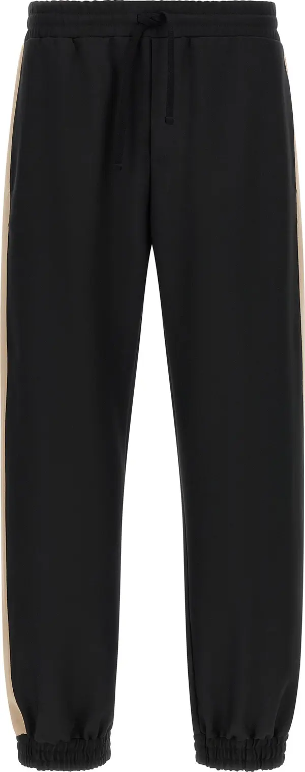Black Polyester Athletic Pants