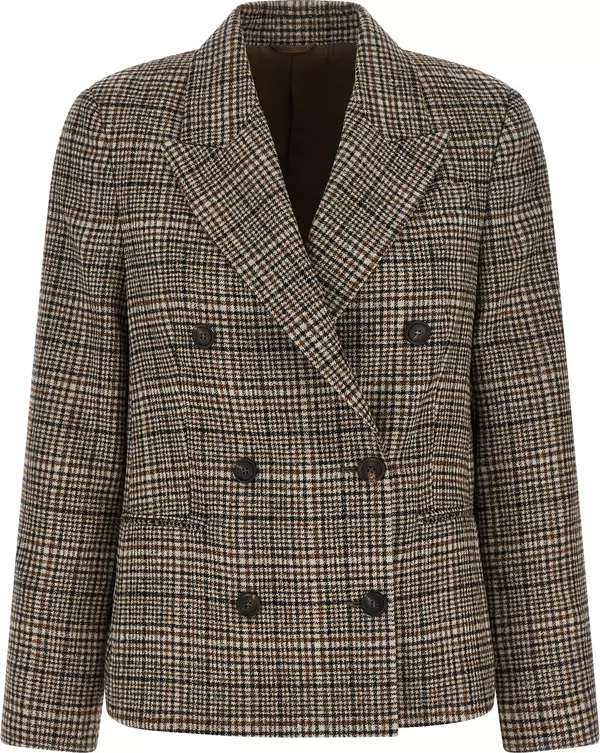 Beige Alpaca Leather Blazer