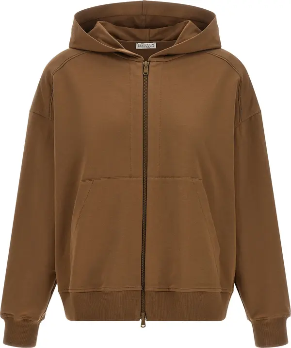 Brown Cotton Hoodie