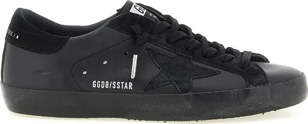 Black Cowhide Low Top Sneakers