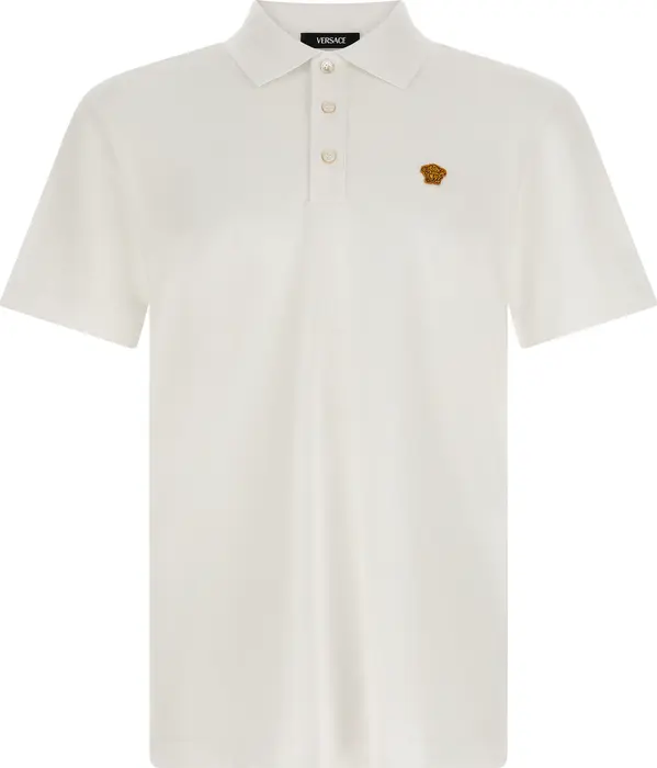White Cotton Polo Shirt